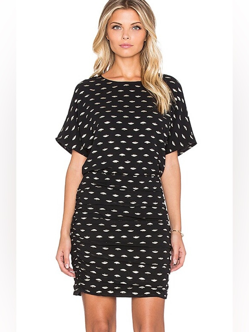 Bash ba&sh black karma mini dress size 3 large